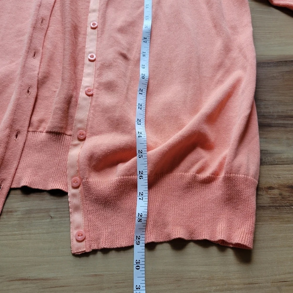 JESSICA LONDON Coral Orange Button Down Cardigan Sweater SIZE 18/20 - Picture 9 of 11
